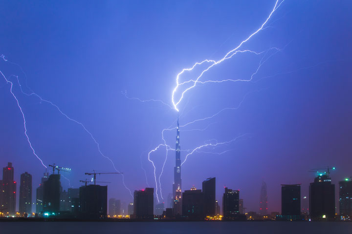 Lightning Strikes Dubai