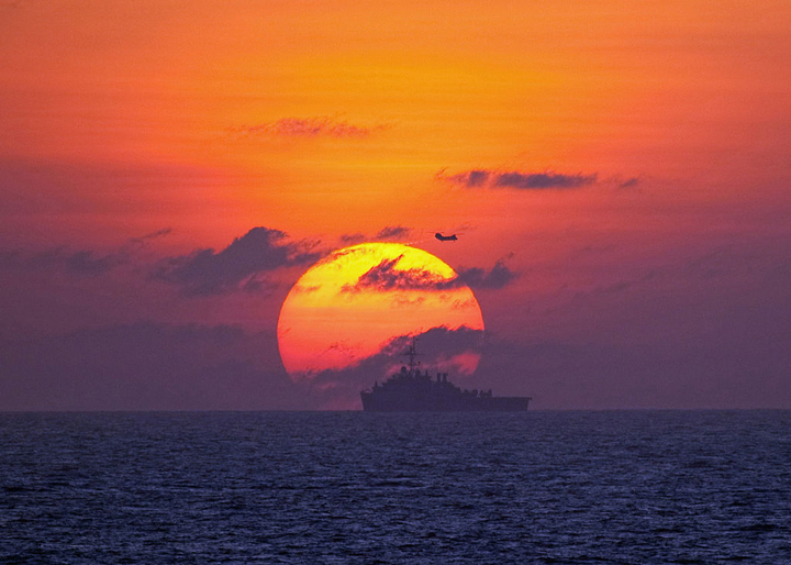 sunset over South China Sea